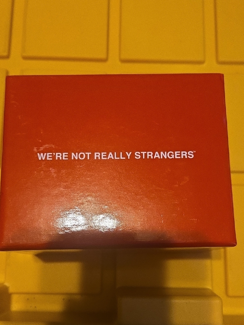We’re Not Really Strangers Red Game Box